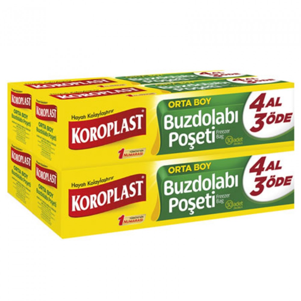 Koroplast Orta Boy Buzdolabı Poşeti 4 Al 3 öde