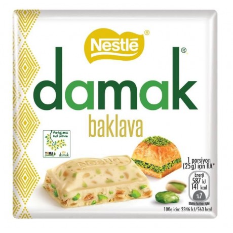 Nestle Damak Baklavali Kare Çikolata 60